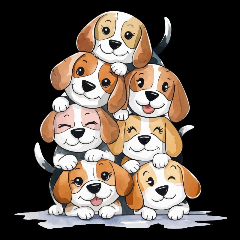 Cute Beagle Pyramid