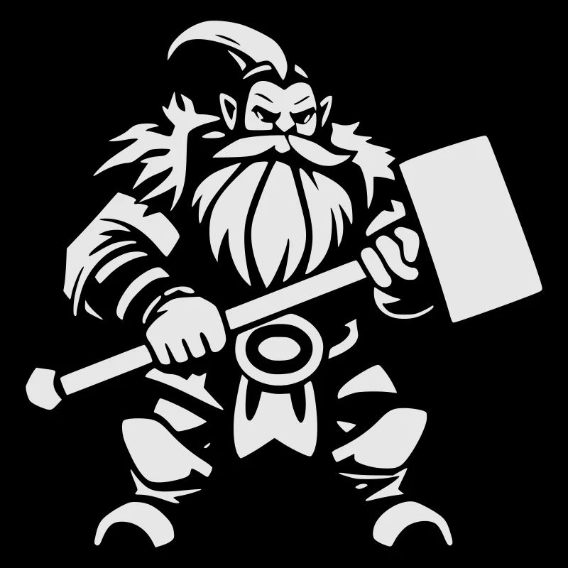 Dwarf Warrior With War Hammer