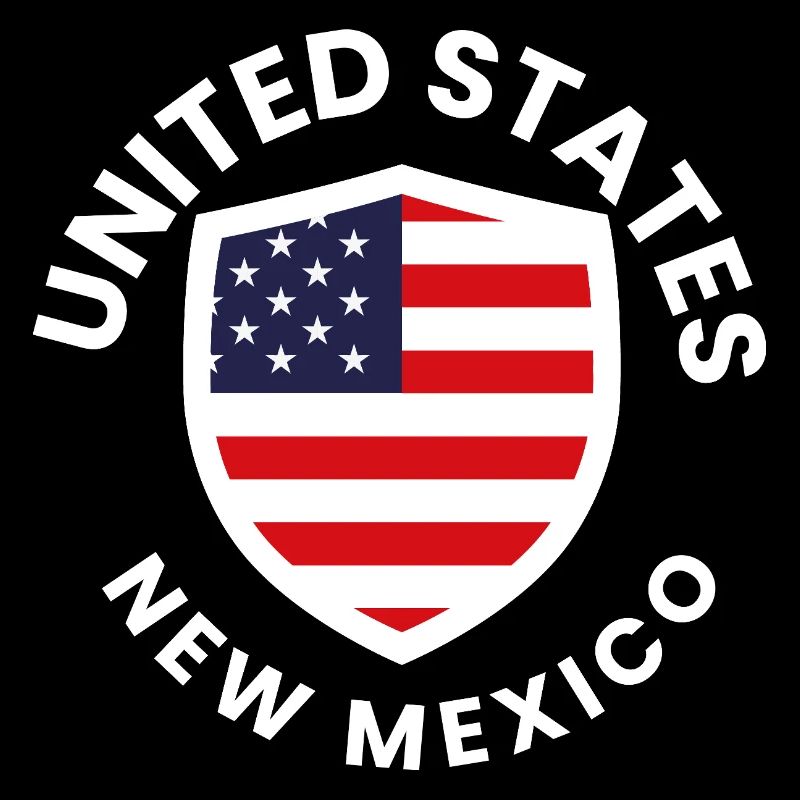 Emblem der amerikanischen Flagge im Schild von New Mexico