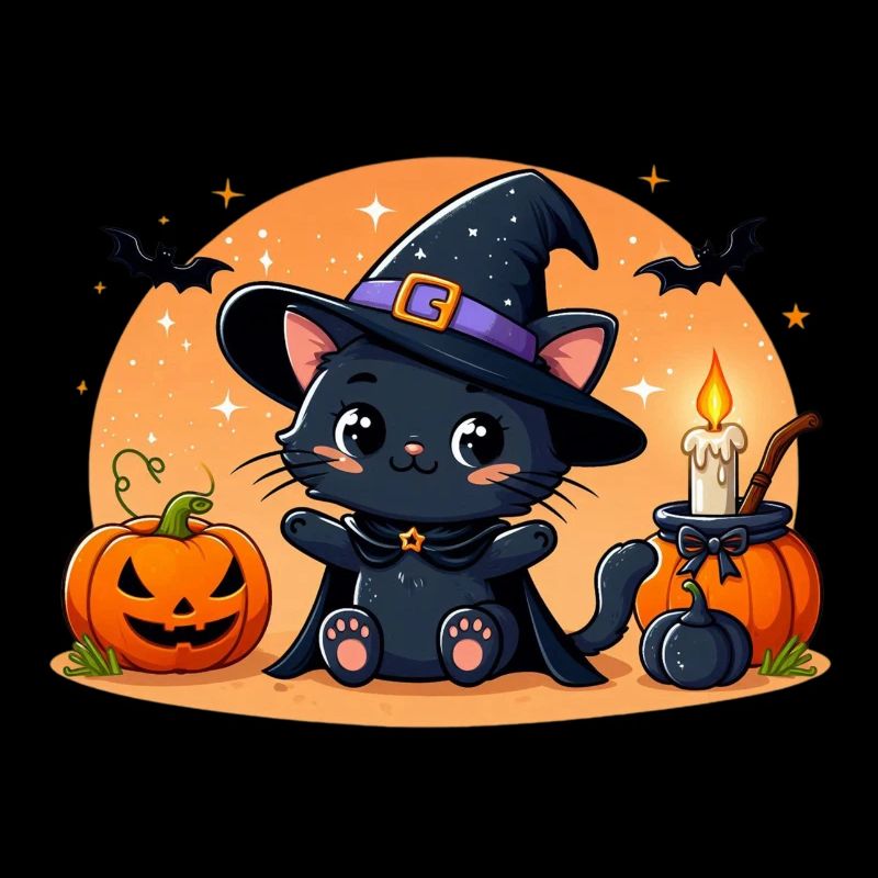 Chaton noir Halloween