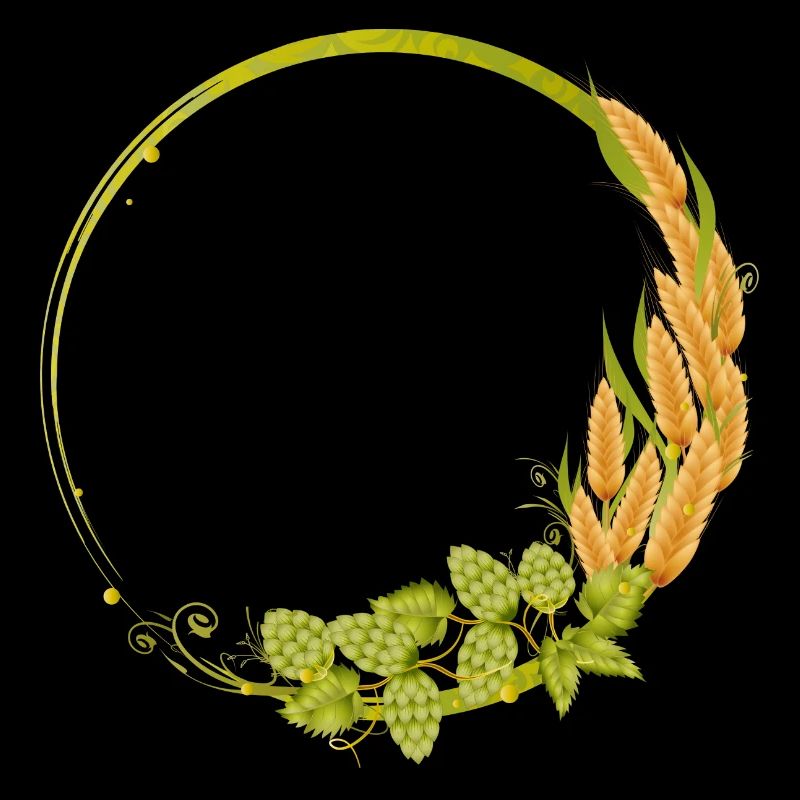 green hops and cereals frame