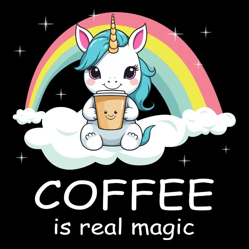 Süßes Kaffee Einhorn