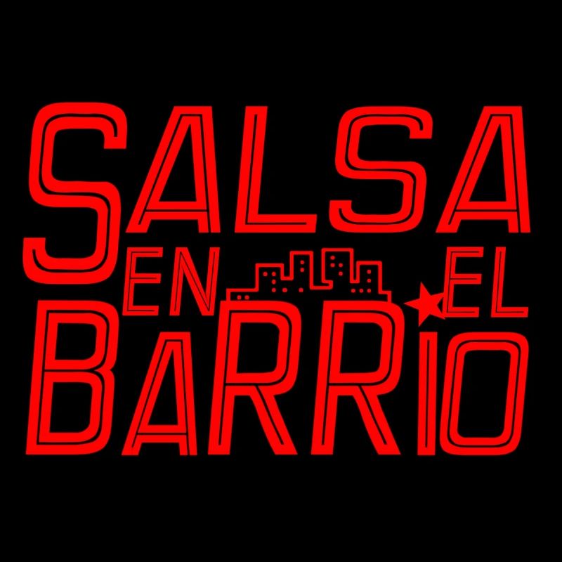 Salsa en el Barrio red - Salsa Dance Shirts