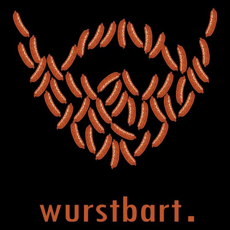 wurstbart - lustiges Bart Motiv aus Wurst