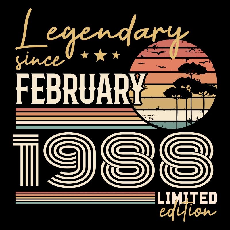 Février 1988 anniversaire 1988 légendes Février