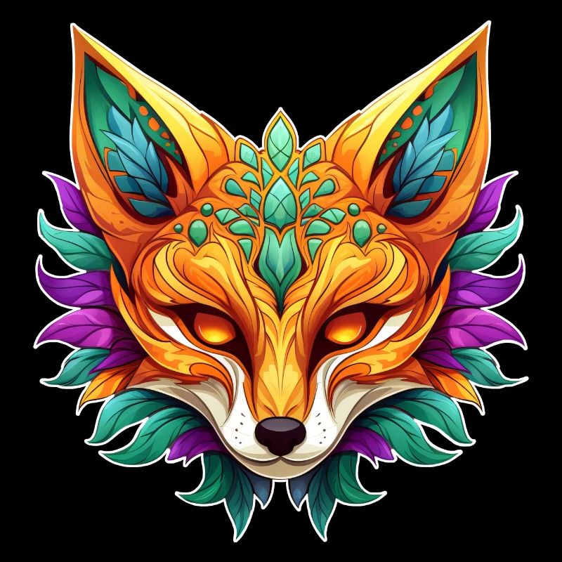 Mardi Gras Fox Portrait