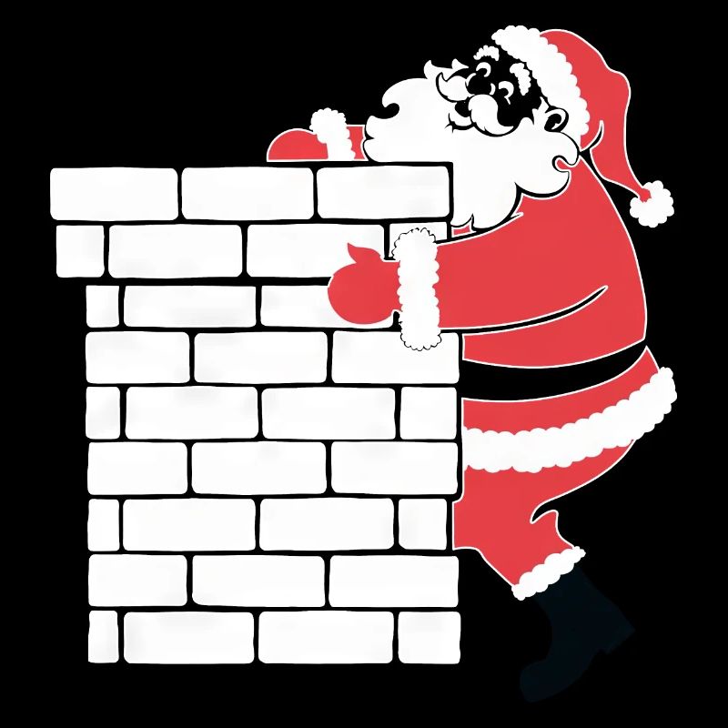 Weihnachtsmann Silhouette Minimalistischer Stil
