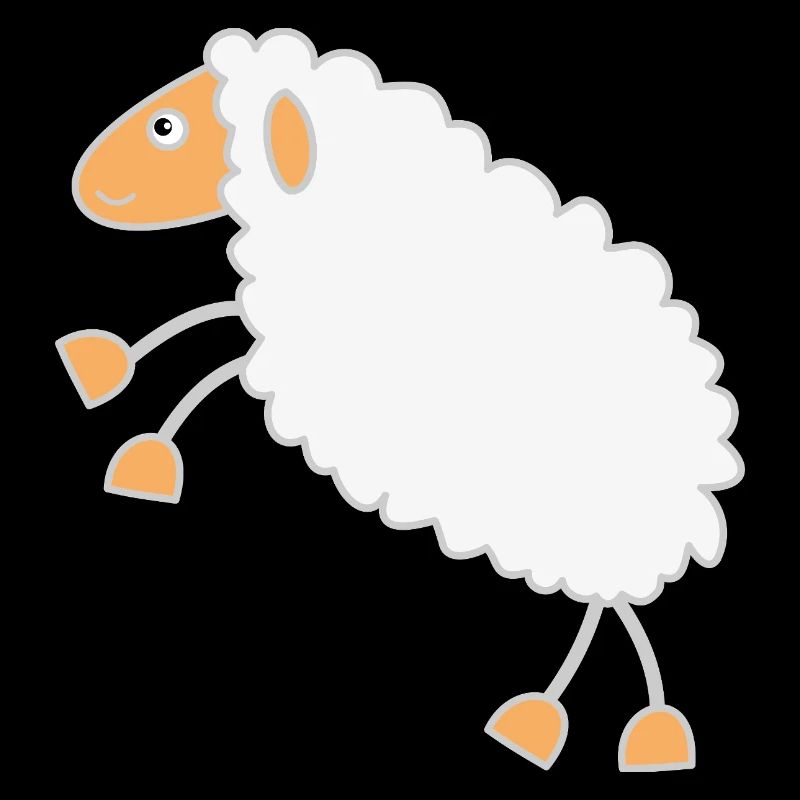 Conception de dessin animé de mouton moelleux