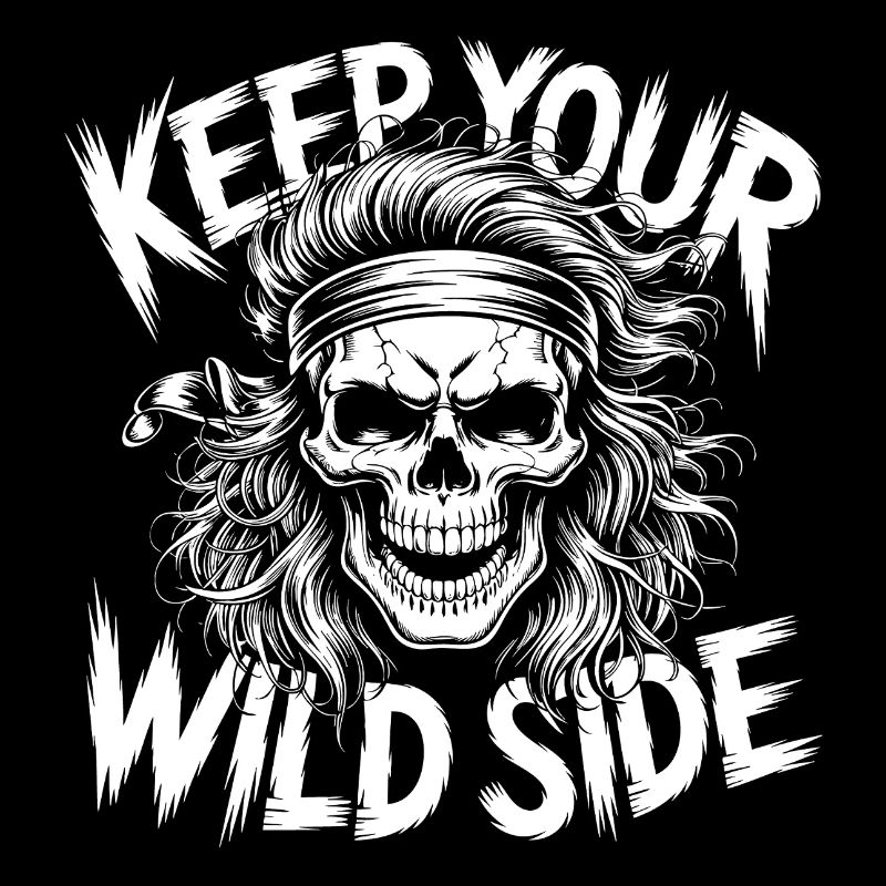 Wilde Seite Skull-Design