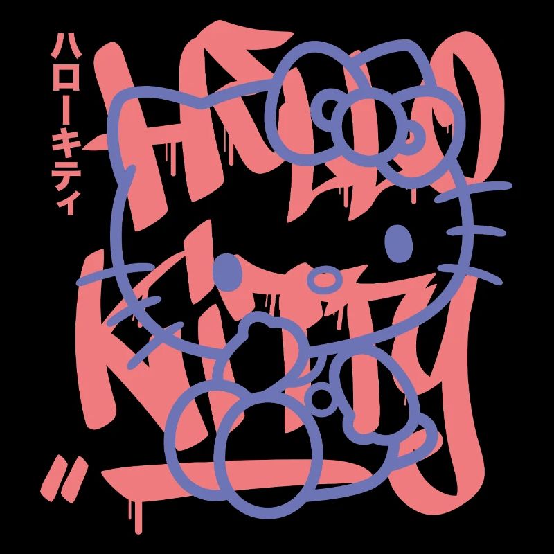 Hello Kitty Mit Schriftzug Im Graffity Stile