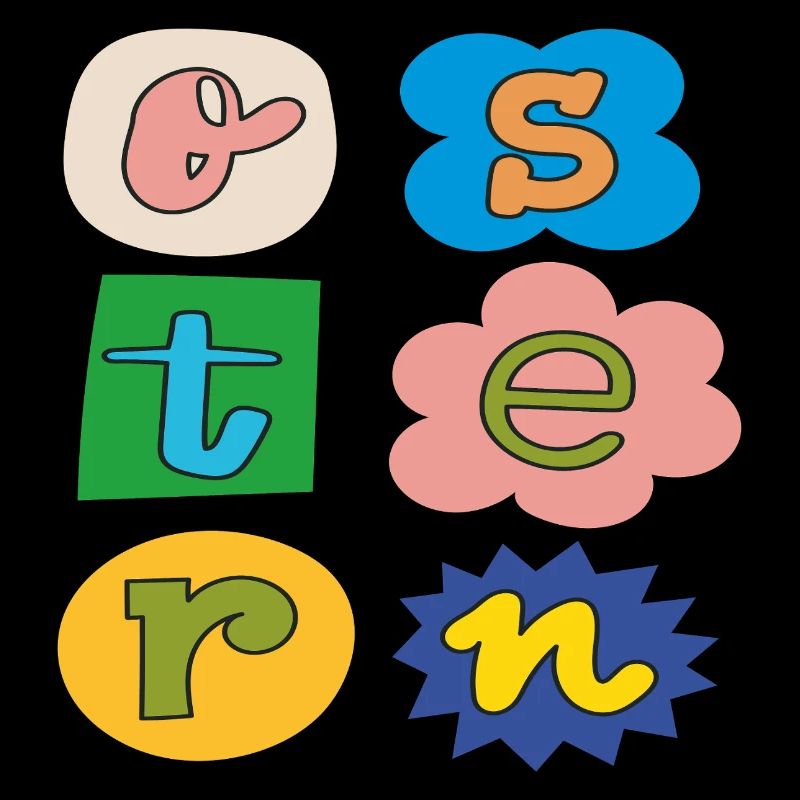 Colorful Easter Letters