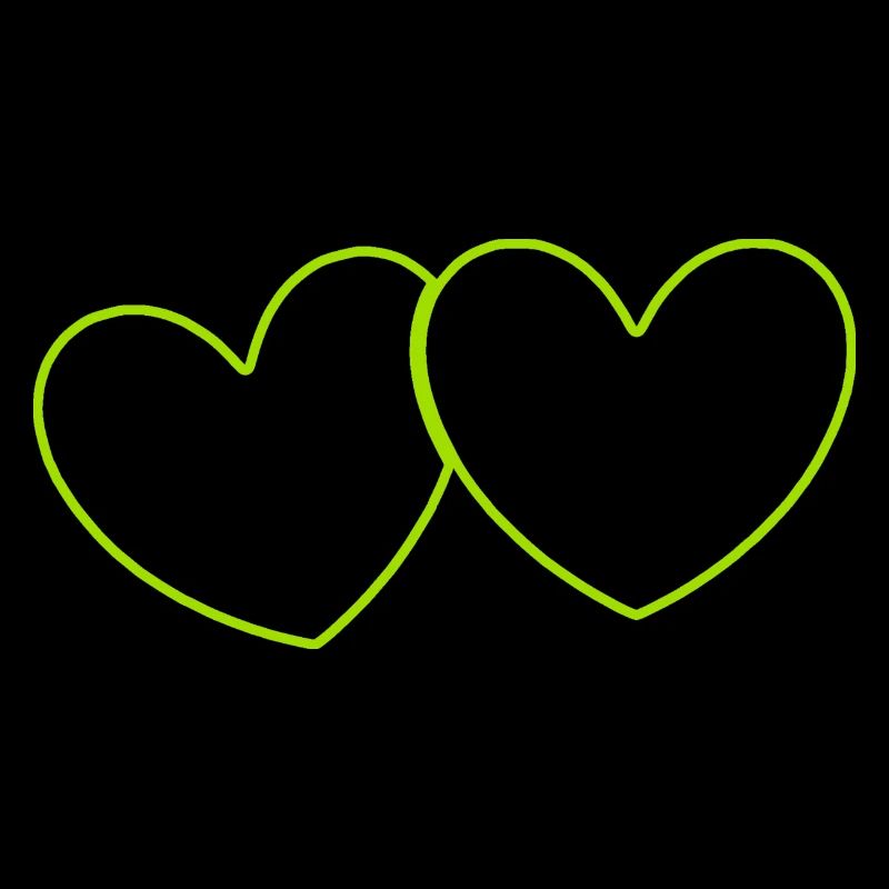 Coeur vert Cadeau couple vert Saint-Valentin