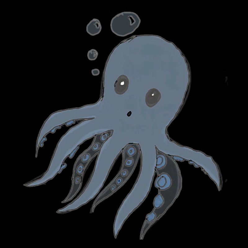 Kraken - Oktopus Zeichnung