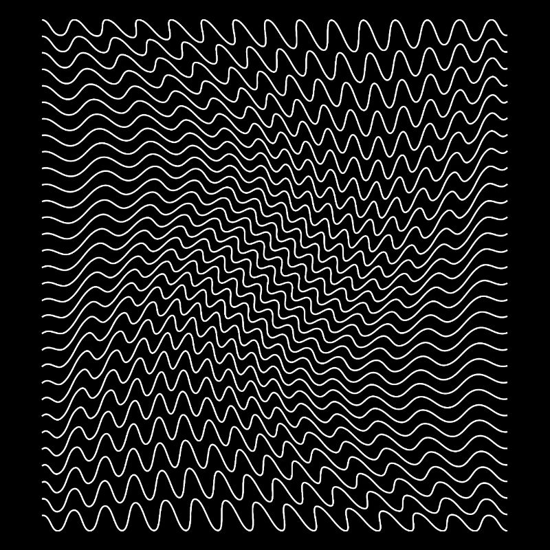 Impression d’illusion d’optique de ligne ondulée dynamique