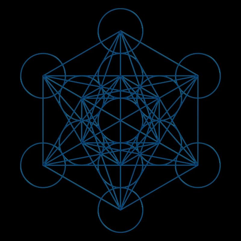 Metatron's Cube - blue