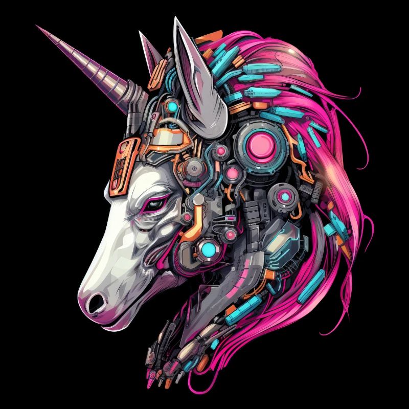 Cooler Einhorn-Cyborg-Roboter - Einzigartiges