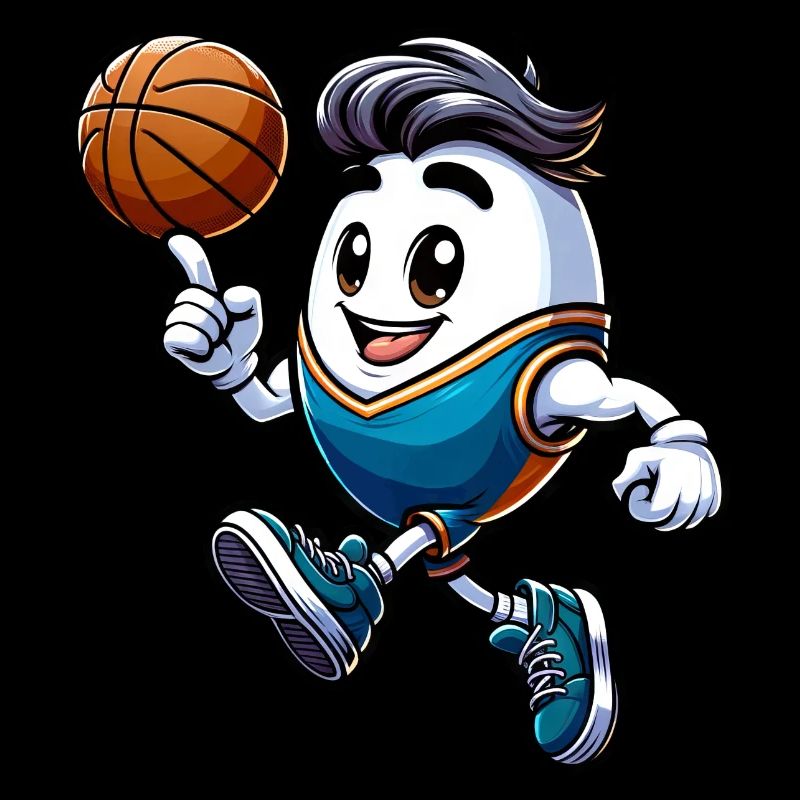 Easter Basketball Egg Sporty Easter Egg Decoration