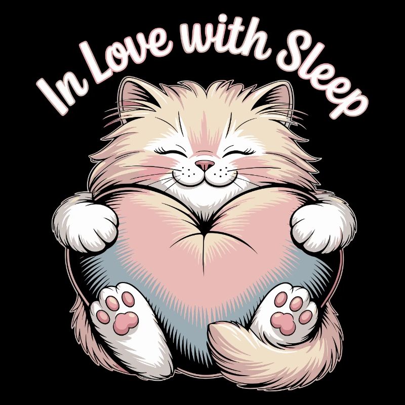 Conception de chat mignon avec coeur