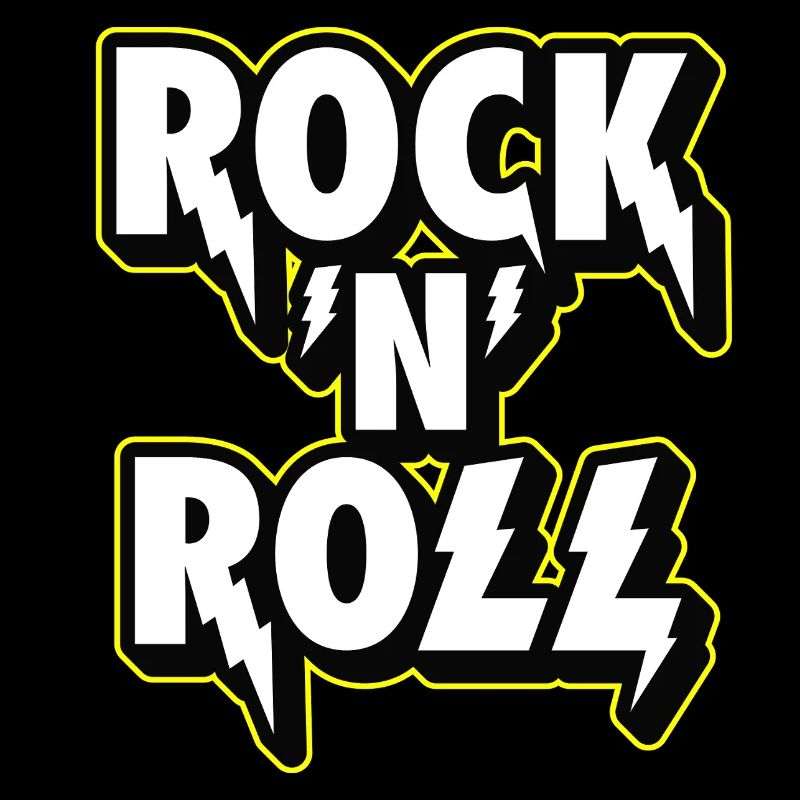 Rock 'N' Roll Lightning 3D Emblem