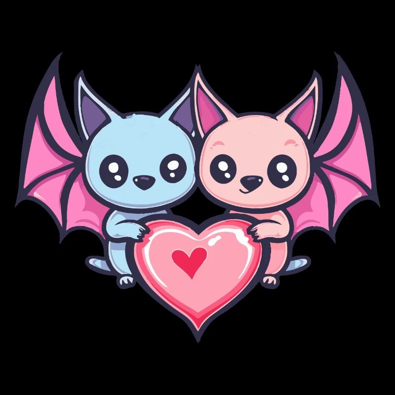Fledermaus Paar Liebe Valentinstag