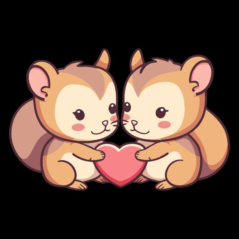 Eichhörnchen Paar Liebe Valentinstag