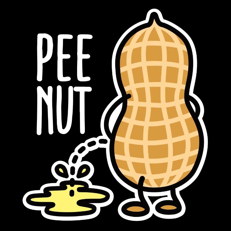 Funny PEE-NUT Nut Peanut Peeing Pun