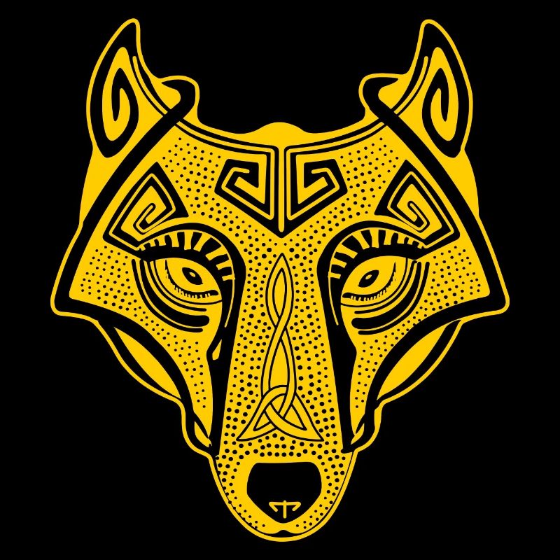 Viking Wolf yellow transparent