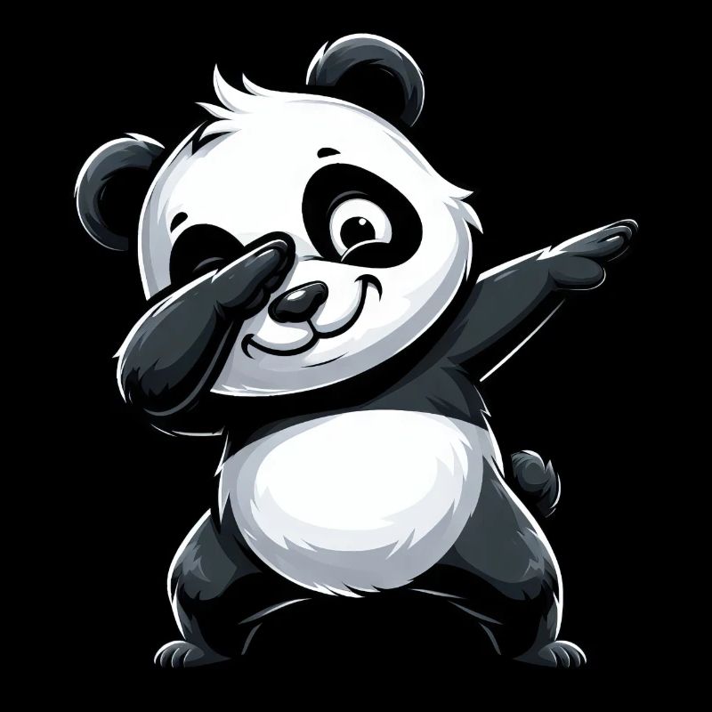 Panda Mignon Dessin Animé Dab Dabbing