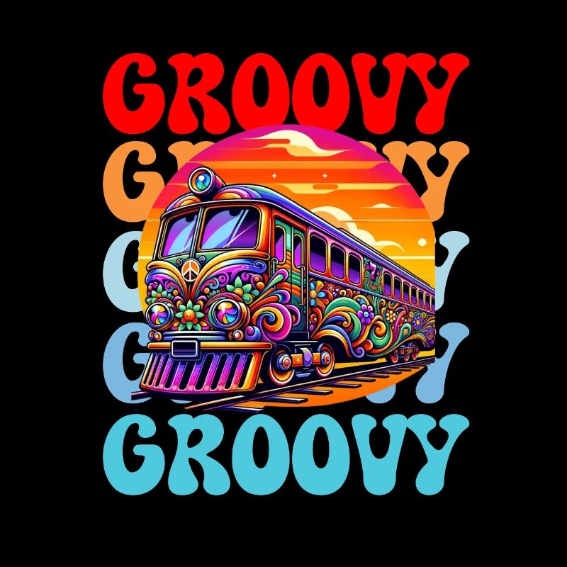 Groovy Psychedelischer Bus