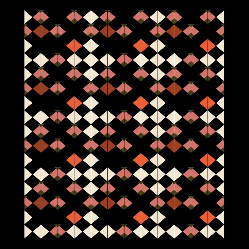 Geometric Diamond Quilt Pattern