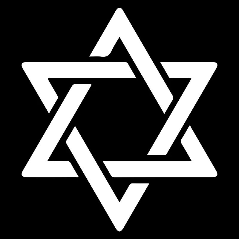 Étoile de David en blanc