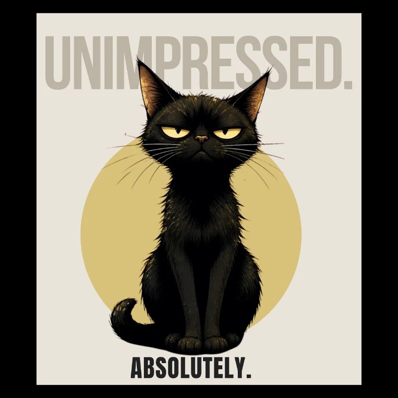 Unimpressed. – Sarcastic Black Cat Design