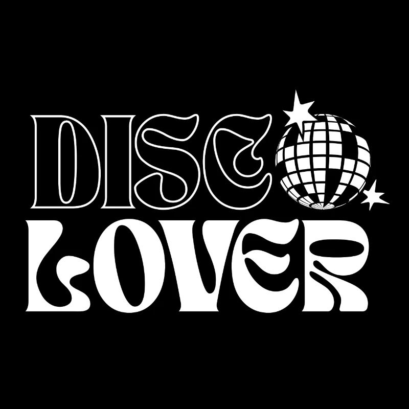 Design de boule disco rétro et d’étoiles de l’espace