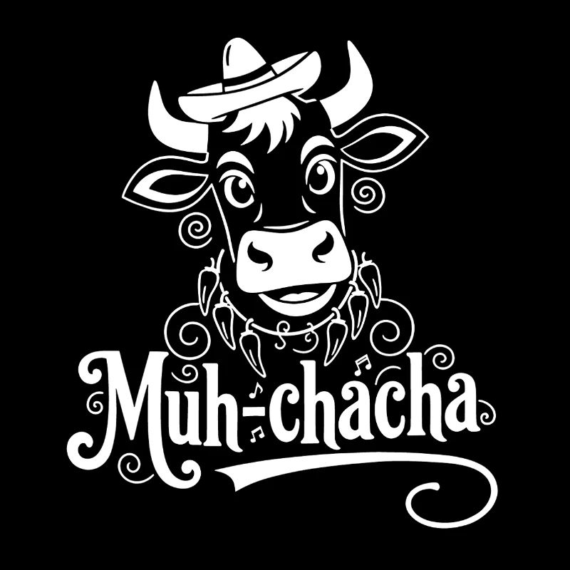 Muh-ChaCha Kuh mit Schnörkeln