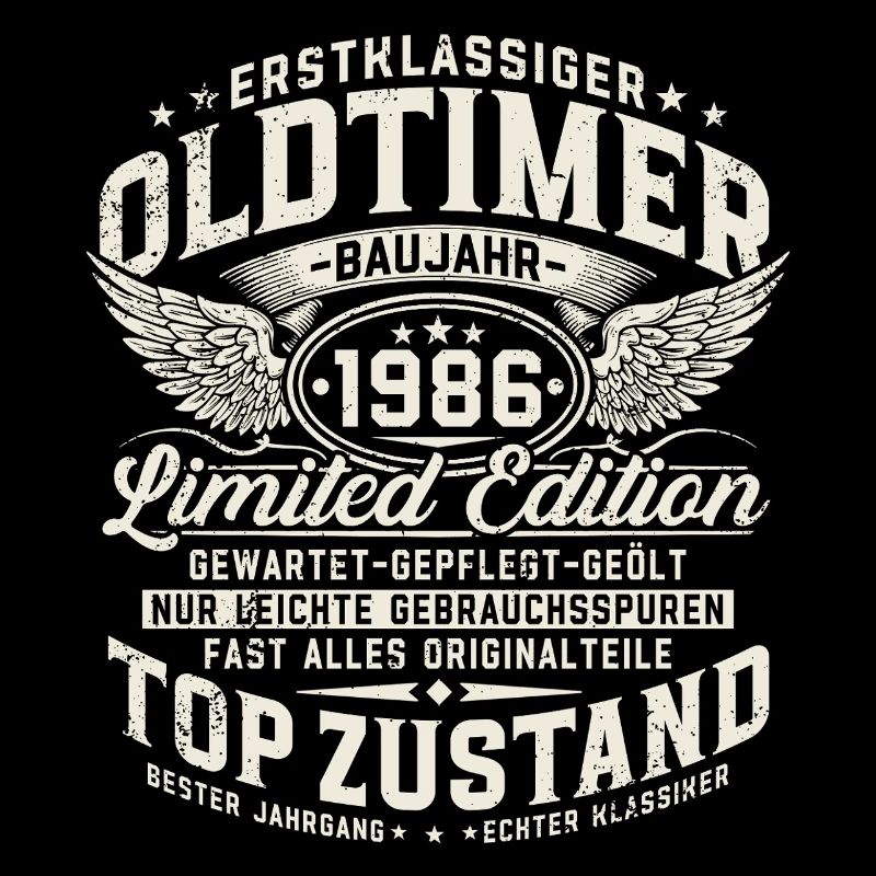 Oldtimer 1986 40 Geburtstag Geschenk Retro