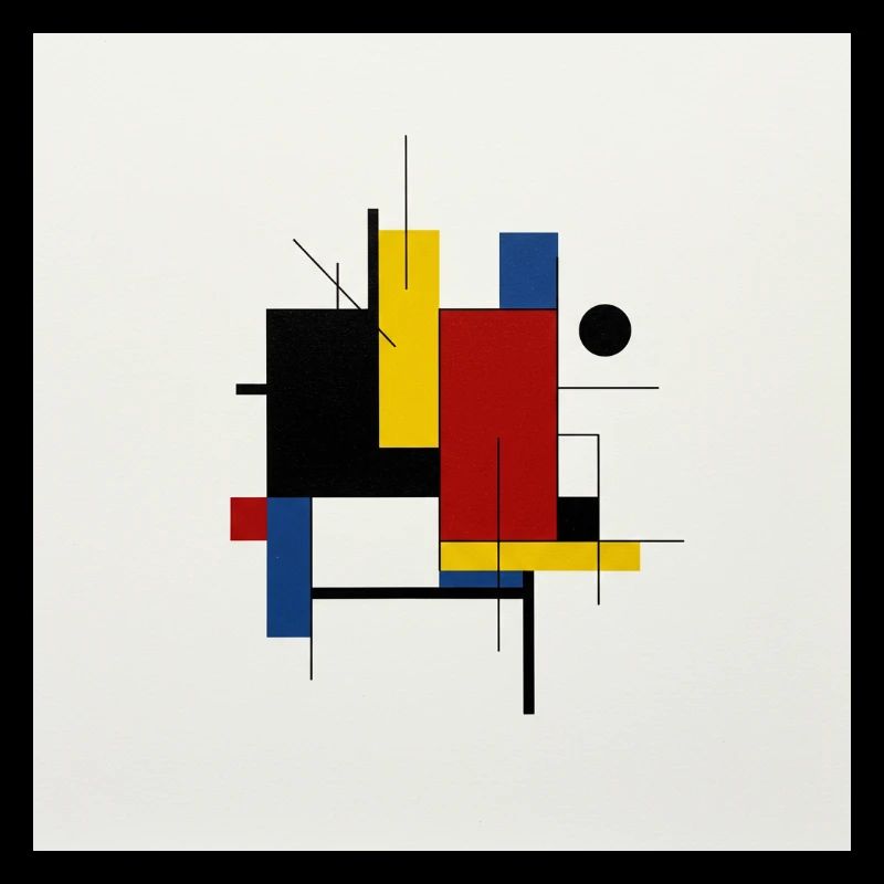 Colorful Geometric Abstract Composition