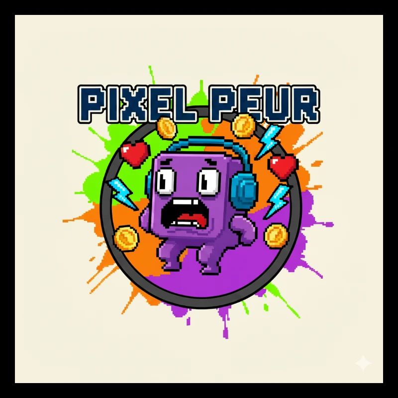 Pixel-Angst-Monster-Pixel-Kunst