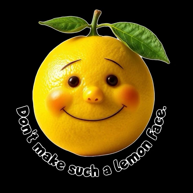 Zitrone mit süßem Lächeln