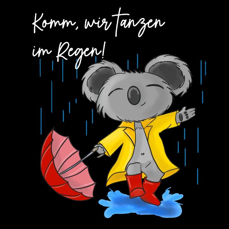 Niedlicher Koala mit Regenschirm