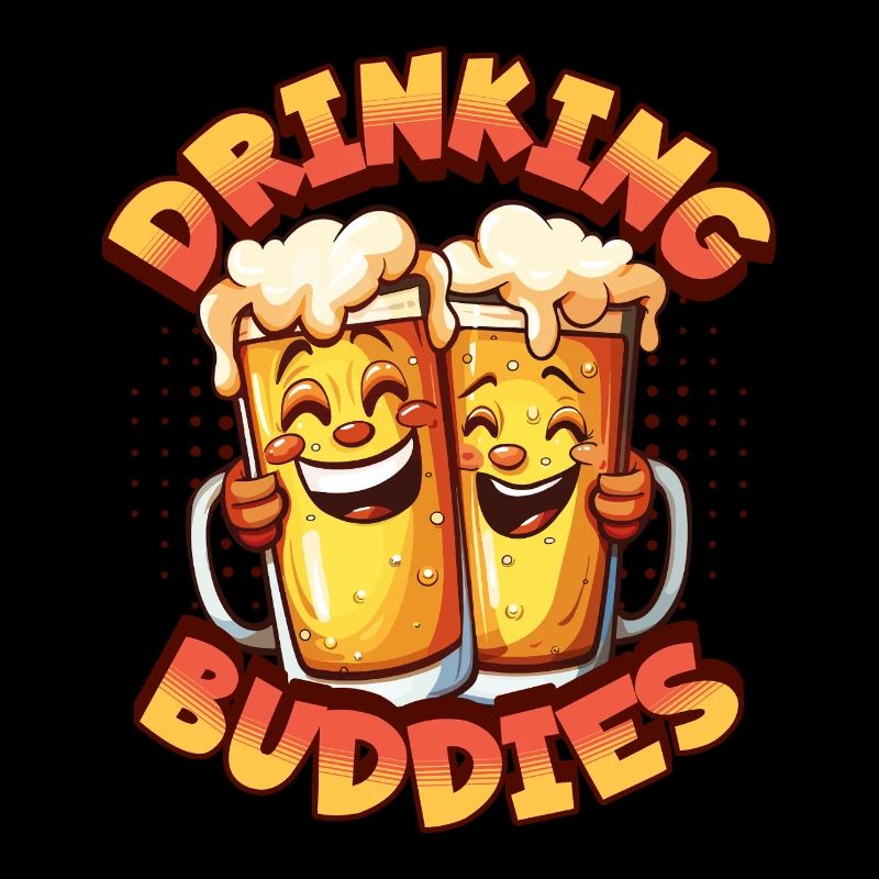 Beer Drinking Buddies Partnerlook Beer Mugs Funny