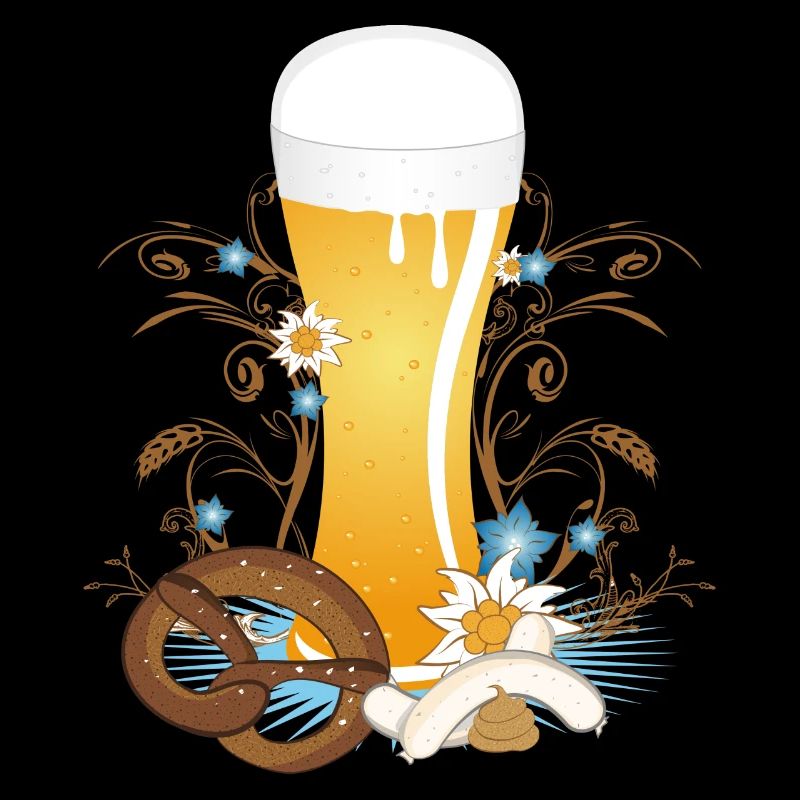 Wheat beer with snack