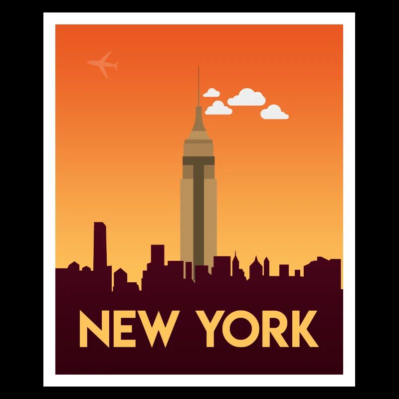 New York Empire Skyline matin