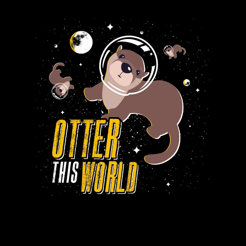 Otter Cet espace du monde Otter astronaute cadeau