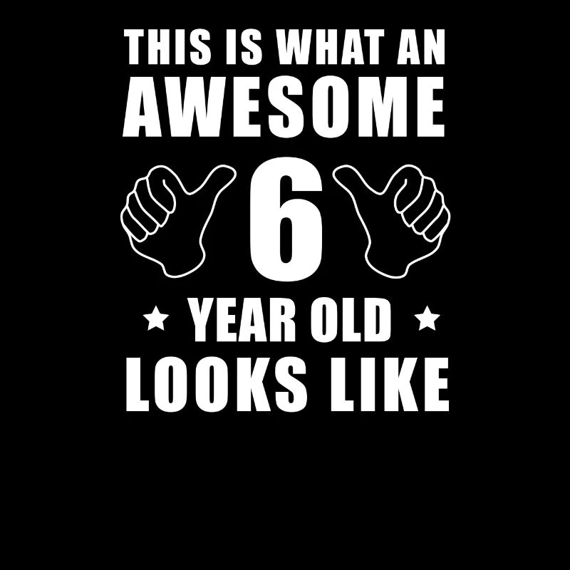 Sechster Geburtstag 6 Jahre alt Junge Mädchen Kind
