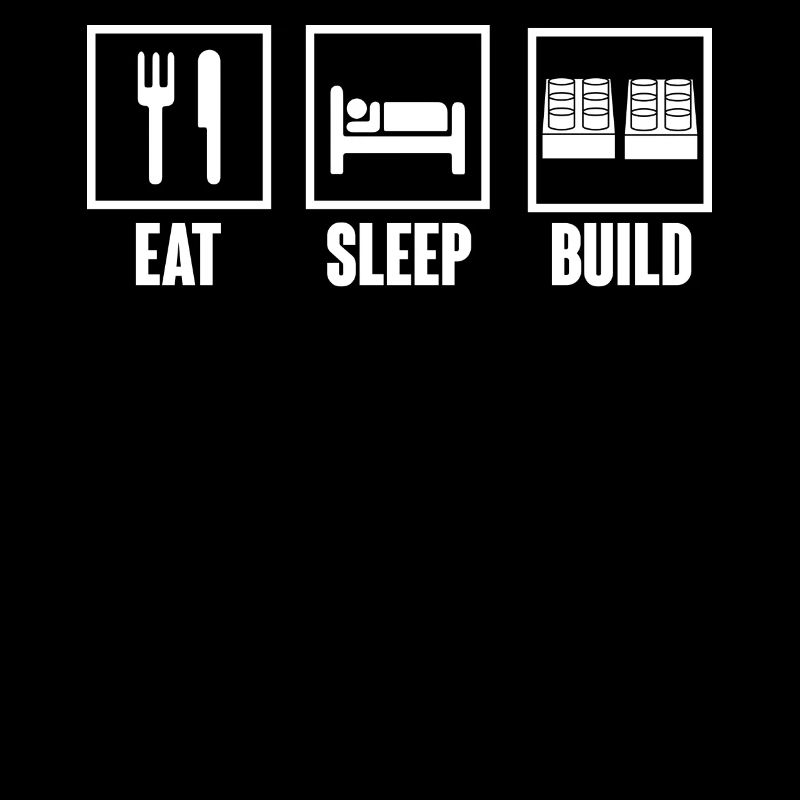 Manger - dormir - bâtiment - bloc de construction - cadeau