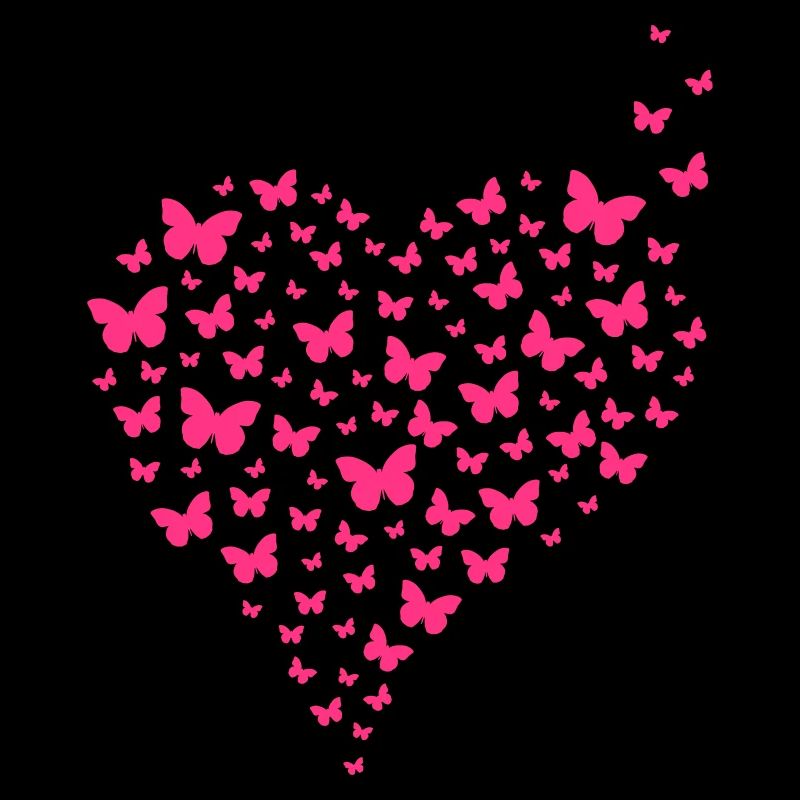 Coeur de papillons 2 - couleur changeable