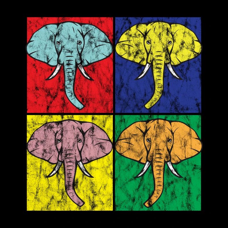 Éléphant Pop Art