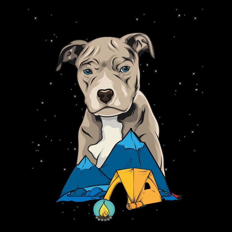 Pit Bull Terrier Pitbull Camping Zelten Geschenk
