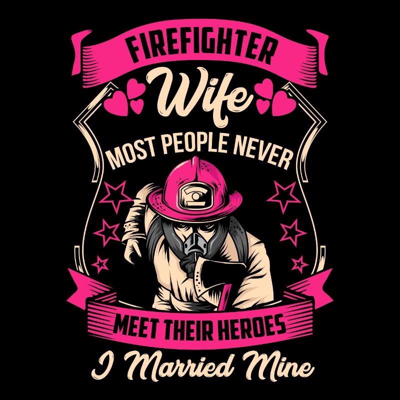 Feuerwehrfrau Feuerwehr Heirat Geschenk Held