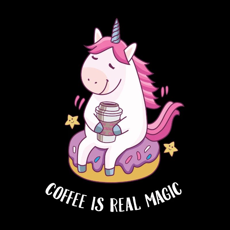 Coffee Is Real Magic - Kaffee Einhorn Geschenk